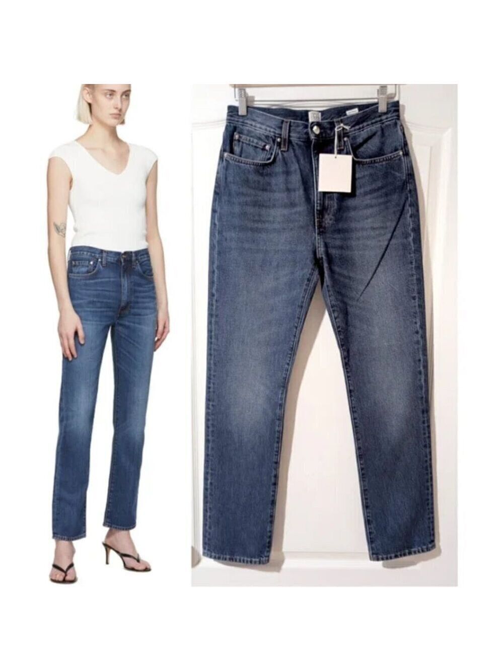 NWT Toteme | Regular Straight fit denim in dark vintage wash